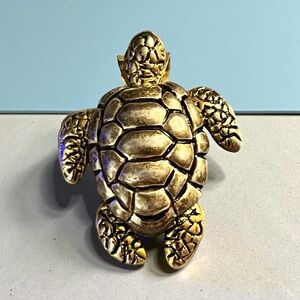 Vintage Two Tone Gold/Silver Turtle Pendant